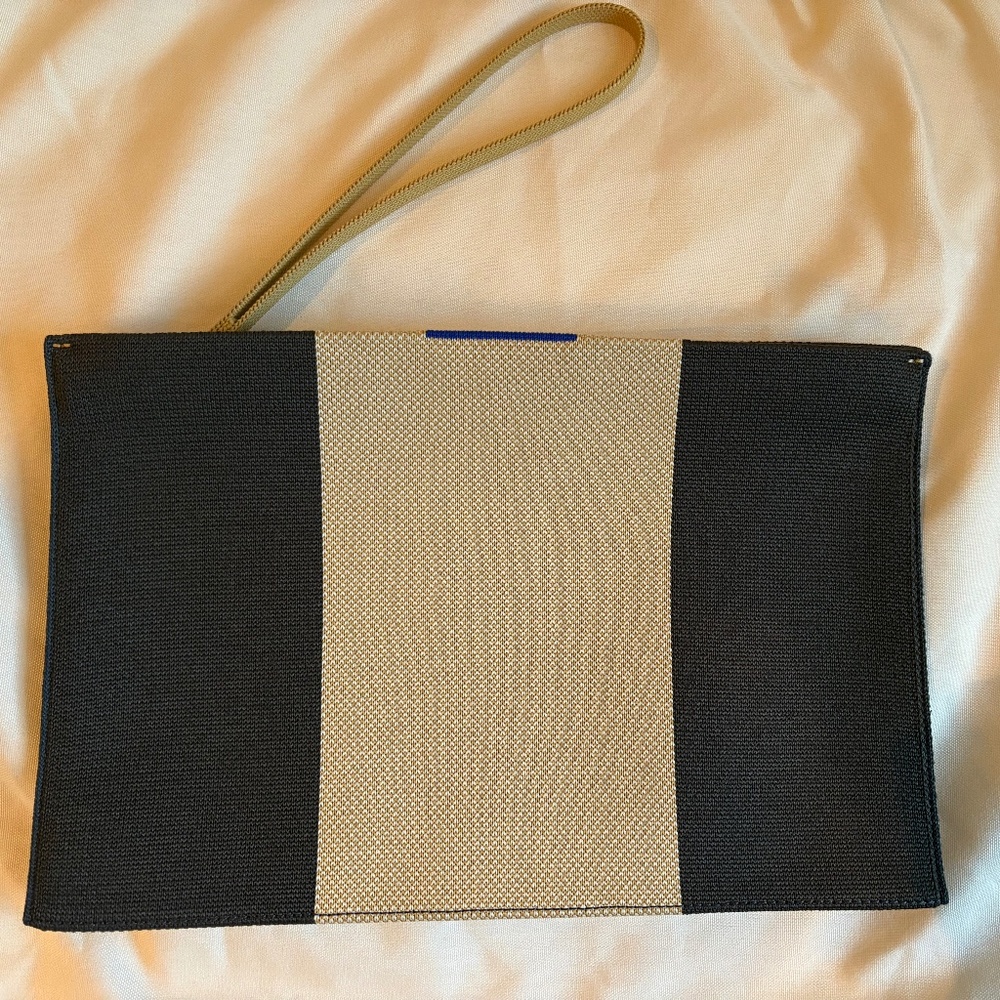 Rothy's The Wristlet in Ink and Ivory / Cream and Black EUC